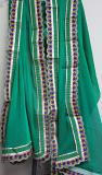 Scarf, Georgette Solid Colors Multi Color Trim Indian Dupatta Chunni #7144